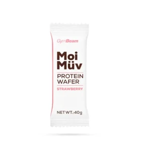 MoiMüv Protein Wafer - GymBeam (jahoda, 40 g) (69694-2-40g-strawberry)