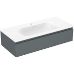 MEXEN/S - Orio koupelnová skříňka 100 cm s umyvadlem Vela, 1 šuplík, grafit mat/bílá mat 91A10-10023-1-BF66-W23M01
