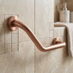 Koupelnové úhlové madlo BRUSH COPPER REA-91506