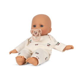 Konges Sløjd Panenka s dudlíkem Ellie, béžová barva, plast, textil