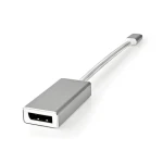 Nedis USB-C - DisplayPort adaptér stříbrná / Adaptér / USB 3.2 Gen 1 / 0,20 m / Pozlacené konektory / Opletený (CCTB64450AL02)