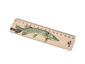 Dřevěné pravítko 15 cm - Štika