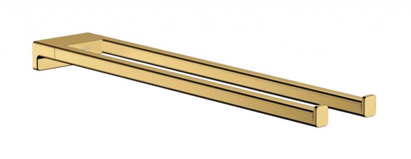 HANSGROHE - AddStoris Držák ručníků dvojitý, délka 45 cm, leštěný vzhled zlata 41770990