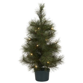 House Doctor Vánoční LED stromeček Pinus 60 cm, zelená barva, kov