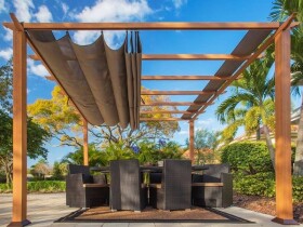 Hliníková pergola – Florida (světle hnědá)