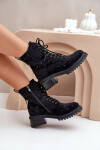 Zdobené Dámské Zateplené Kotníkové Boty D&A MR880-017 Černé 38