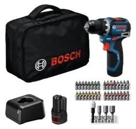 Bosch GSR 12V-32 Professional modrá/černá / Aku vrtací šroubovák / 12V / 32 Nm / 2x aku 2,0 Ah / taška (06019N7004)