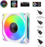 1stCOOL AURA EVO Mirror bílá / Ventilátor / 120 mm / ARGB / PWM (F12-AURA-EVO-W1)