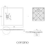 CERANO - Sprchová vanička obdélníková Pablo - SMC/minerální kompozit - strukturovaná bílá matná - 100x90x3 CER-481027