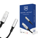 3mk Adaptér USB-C - Jack 3.5mm 0.15m černá (5903108518055)