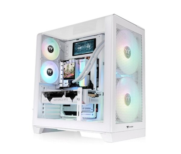 THERMAL TAKE Case View 390 Air, ATX, Průhledná bočnice, 2x 120mm Fan, bílá EDF_964040