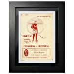 Mustang Obraz v rámu Montreal Canadiens NHL Program Cover Forum Sports Magazine Canadiens vs. Montreal 1926