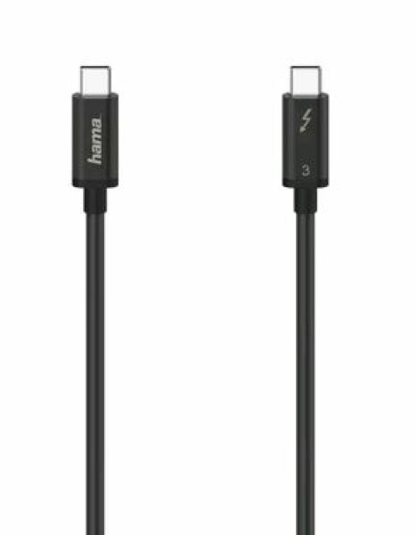 Hama 200660 Thunderbolt 3 černá / USB-C / 100W / 40Gb/s / 0.5m (200660-H)