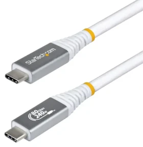 StarTech USB4 80Gbps 240W 0,5m bílá / Kabel USB-C / DP2.1 / 8K60Hz / Rychlonabíjení (CC50CM80GUSB4CABLEW)