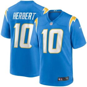 Nike Pánský dres Los Angeles Chargers NFL Justin Herbert #10 Game Powder Blue Velikost: 2XL