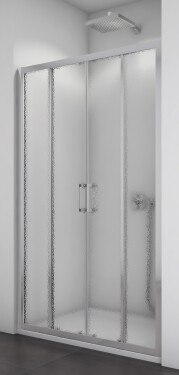 SanSwiss TOPS4 1400 01 22 Sprchové dveře dvoudílné 140 cm, matný elox/durlux