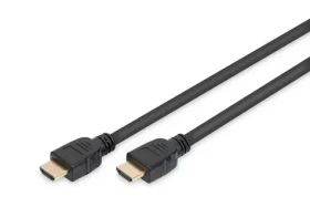 Digitus HDMI kabel Ultra High Speed s Ethernetem 5 m černý / Kabel HDMI / UHD 8K 60Hz / HDMI 2.1 / zlacené konektory (AK-330124-050-S)