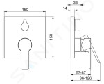 HANSA - Ligna Baterie pod omítku pro 2 spotřebiče, chrom 83859513