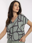 Halenka D73771M11171D khaki barva XL