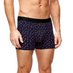 Boxerky Noviti BB006 Vzor M-2XL tmavě modré pivo L