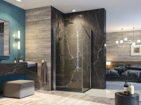 Aquatek GLASS R10 100x80cm CHROM Sprchová zástěna