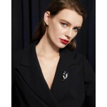 Luxusní brož se Swarovski Elements krystaly a čirými zirkony, Modrá