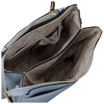 Trendy dámská koženková crossbody kabelka Anita, světle modrá