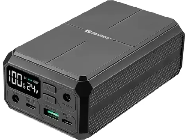Sandberg Powerbanka pro notebooky černá / 27000mAh / PD 100W + DC + 2x USB-C + 1x USB-A (421-13)