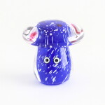 Studio Arhoj Skleněná figurka Crystal Blob Indigo Blue Shroom, modrá barva, sklo
