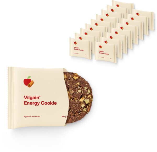 Vilgain Energy Cookie BIO – 18× jablko se skořicí 40 g
