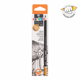 Carioca trojhranná tužka Black, 0/2B, krabička, 12 ks