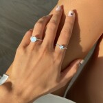 Royal Fashion stříbrný prsten GU-DR20232R-SILVER-MOONSTONE-TOPAZ Velikost: 10 (EU: 61-63)