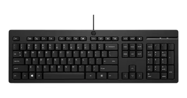 HP 125 černá / Drátová klávesnice / USB / UK layout (266C9A6#ABU)