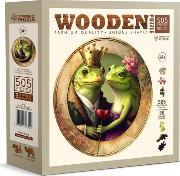 WOODEN CITY Dřevěné puzzle Láska a žáby