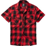 Brandit Košile Checkshirt Halfsleeve červená | černá 7XL