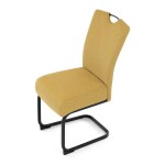 Jídelní židle, žlutá, látka, DCL-E2008 YEL2