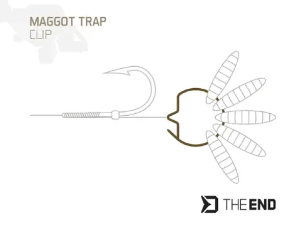 Delphin TheEnd Maggot Trap S / Klip na červy / vlasová metoda / 15 ks (101005856)