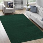 DumDekorace Moderní polypropylenový koberec do obývacího pokoje HEAT SET FRISE - lahvově zelený Šířka: 200 cm | Délka: 290 cm