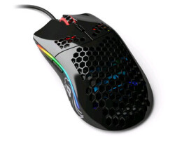 Glorious Model O- lesklá černá / herní myš / 12000 DPI / 6 programovatelných tlačítek / RGB (GOM-GBLACK)