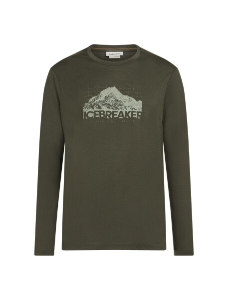 ICEBREAKER Mens Merino 150 Tech Lite LS Tee AorakiExplor, Dark Loden velikost: L