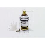 DEANTE - ND keramický mechanický Sprchový spínač, pro 3-otvorové vanové baterie XDCA5NCN0