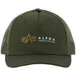 Alpha Industries Čepice Baseball Label Trucker Cap olivová tmavá