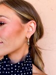 ELENYS Essence Hoops Dual – pozlacené náušnice 18K žluté zlato