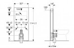 GEBERIT - Monolith Sanitární modul pro stojící WC, 114 cm, spodní přívod vody, vzhled betonu 131.033.JV.5