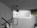 MEXEN/S - Next vanová zástěna FIX 50 x 150, černá dekor, černá 895-050-000-00-70-70