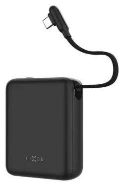 FIXED Zen 10 Loop černá / Powerbanka / 10 000 mAh / 30W PD / LCD displej / integrovaný kabel (FIXZENL-10-BK)