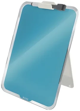 Leitz Cosy Skleněná tabulka na poznámky klidná modrá / Stolní tabulka / A4 / tvrzené sklo (39470061)