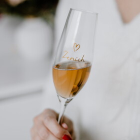 Bella Rose Sklenice na sekt Ženích - SK, zlatá barva, čirá barva, sklo, 250 ml