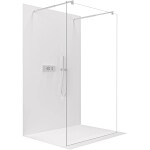 CERANO Sprchová zástěna Walk-in Onyx Duo L/P - 8 mm - kulatá vzpěra - chrom, transparentní sklo - 130x200 cm