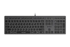 A4tech FX60 (Bílé podsvícení) šedá / Drátová klávesnice / membránová / USB-A / Podsvícení / CZ layout (FX60-W-GY)